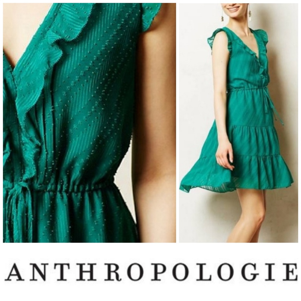 ANTHROPOLOGIE HD in Paris green dress 
